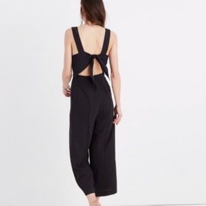 NWOT Madewell Apron Bow-Back Jumpsuit
